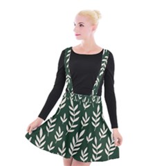 Leaves Foliage Plants Pattern Suspender Skater Skirt