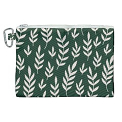 Leaves Foliage Plants Pattern Canvas Cosmetic Bag (xl) by Ravend