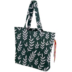 Leaves Foliage Plants Pattern Drawstring Tote Bag