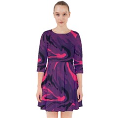 Abstract Pattern Texture Art Smock Dress