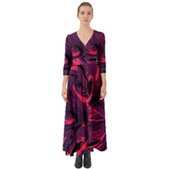 Abstract Pattern Texture Art Button Up Boho Maxi Dress by Ravend