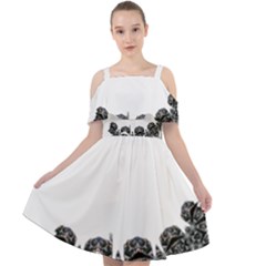 IM Fourth Dimension SAGARANTEN City Cut Out Shoulders Chiffon Dress