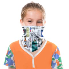Medical Biology Detail Medicine Psychedelic Science Abstract Abstraction Chemistry Genetics Art Patt Face Covering Bandana (kids)