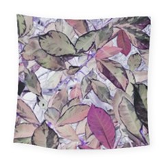 Leaves  Square Tapestry (large) by DinkovaArt