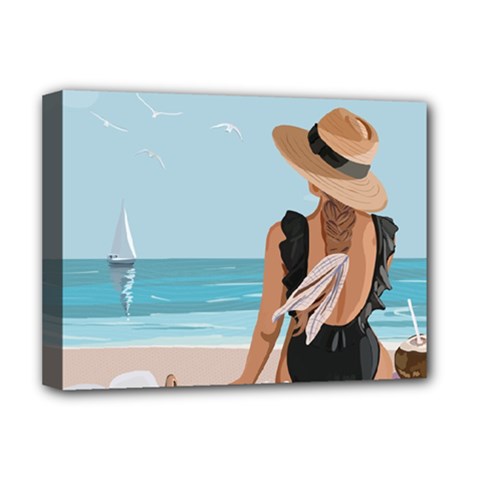Rest By The Sea  Deluxe Canvas 16  X 12  (stretched)  by SychEva