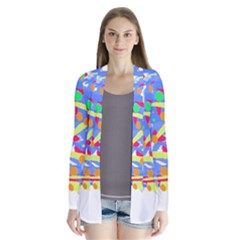 Abstact Pattern T- Shirt Abstact Pattern T- Shirt Drape Collar Cardigan by maxcute