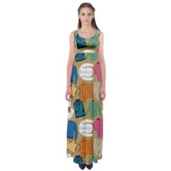 Pattern Art T-shirt Shirts Clothing Fabric Empire Waist Maxi Dress