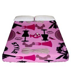 Fashion Girl Newyork Bts Nft Fitted Sheet (king Size) by Ravend