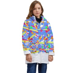 Abstact Pattern T- Shirt Abstact Pattern T- Shirt Kid s Hooded Longline Puffer Jacket by maxcute