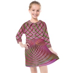 Illustration Pattern Abstract Colorful Shapes Kids  Quarter Sleeve Shirt Dress by Ravend