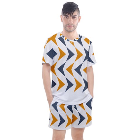 Abstract Arrow Pattern T- Shirt Abstract Arrow Pattern T- Shirt Men s Mesh Tee And Shorts Set by maxcute