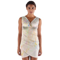 Abstract Art Design T- Shirt Abstract-1 T- Shirt Wrap Front Bodycon Dress by maxcute