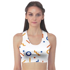 Abstract Dots And Line Pattern T- Shirt Abstract Dots And Line Pattern 4 Sports Bra by maxcute