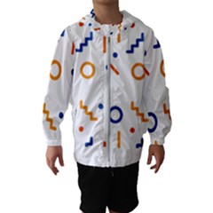 Abstract Dots And Line Pattern T- Shirt Abstract Dots And Line Pattern 4 Kids  Hooded Windbreaker by maxcute