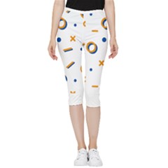 Abstract Dots And Line Pattern T- Shirt Abstract Dots And Line Pattern T- Shirt Inside Out Lightweight Velour Capri Leggings  by maxcute