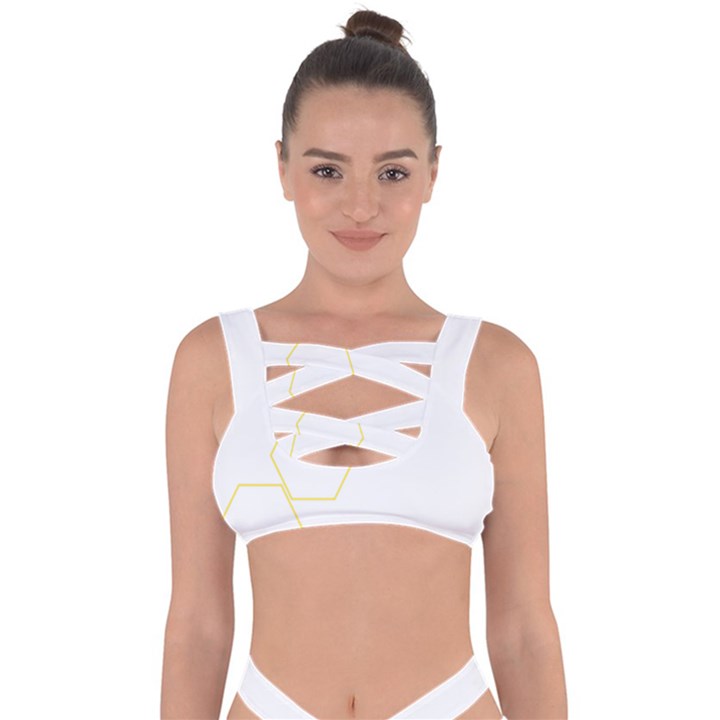 Abstract Hexagon Pattern T- Shirt Abstract Hexagon Pattern T- Shirt Bandaged Up Bikini Top