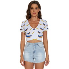 Abstract Paint Pattern T- Shirt Abstract Paint Pattern T- Shirt V-neck Crop Top by maxcute