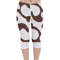 Abstract Pattern Beige Swirl T- Shirt Abstract Pattern Beige Swirl T- Shirt Velvet Capri Leggings 