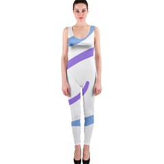 Abstract Pattern Blue And Gray T- Shirt Abstract Pattern Blue And Gray T- Shirt One Piece Catsuit