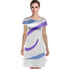 Abstract Pattern Blue And Gray T- Shirt Abstract Pattern Blue And Gray T- Shirt Cap Sleeve Nightdress