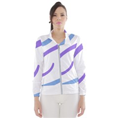 Abstract Pattern Blue And Gray T- Shirt Abstract Pattern Blue And Gray T- Shirt Women s Windbreaker