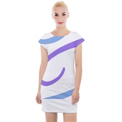 Abstract Pattern Blue And Gray T- Shirt Abstract Pattern Blue And Gray T- Shirt Cap Sleeve Bodycon Dress