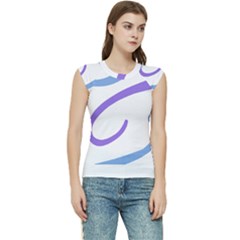 Abstract Pattern Blue And Gray T- Shirt Abstract Pattern Blue And Gray T- Shirt Women s Raglan Cap Sleeve Tee