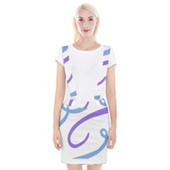 Abstract Pattern Blue And Gray T- Shirt Abstract Pattern Blue And Gray T- Shirt Braces Suspender Skirt