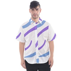 Abstract Pattern Blue And Gray T- Shirt Abstract Pattern Blue And Gray T- Shirt Men s Short Sleeve Shirt