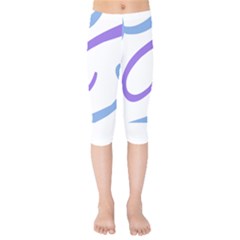 Abstract Pattern Blue And Gray T- Shirt Abstract Pattern Blue And Gray T- Shirt Kids  Capri Leggings 