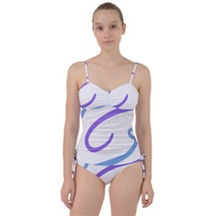 Abstract Pattern Blue And Gray T- Shirt Abstract Pattern Blue And Gray T- Shirt Sweetheart Tankini Set