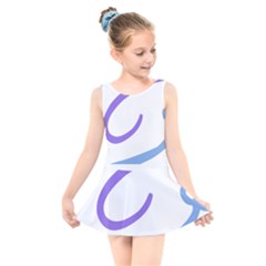 Abstract Pattern Blue And Gray T- Shirt Abstract Pattern Blue And Gray T- Shirt Kids  Skater Dress Swimsuit