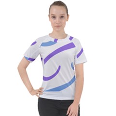 Abstract Pattern Blue And Gray T- Shirt Abstract Pattern Blue And Gray T- Shirt Women s Sport Raglan Tee