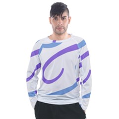 Abstract Pattern Blue And Gray T- Shirt Abstract Pattern Blue And Gray T- Shirt Men s Long Sleeve Raglan Tee