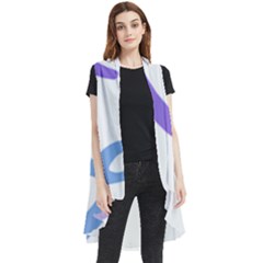 Abstract Pattern Blue And Gray T- Shirt Abstract Pattern Blue And Gray T- Shirt Sleeveless Chiffon Waistcoat Shirt