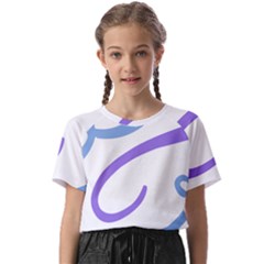 Abstract Pattern Blue And Gray T- Shirt Abstract Pattern Blue And Gray T- Shirt Kids  Basic Tee