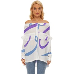 Abstract Pattern Blue And Gray T- Shirt Abstract Pattern Blue And Gray T- Shirt Off Shoulder Chiffon Pocket Shirt