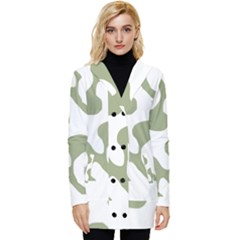 Abstract Pattern Green Swirl T- Shirt Abstract Pattern Green Swirl T- Shirt Button Up Hooded Coat  by maxcute