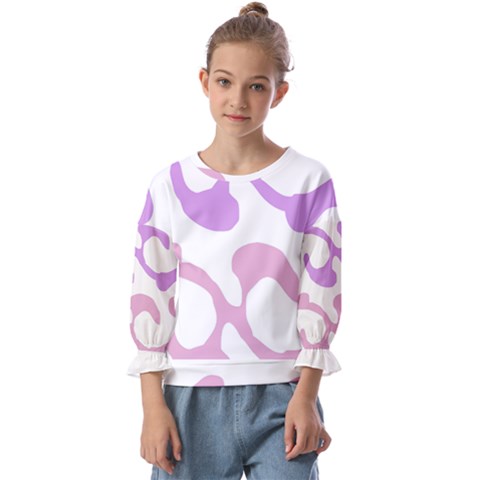 Abstract Pattern Mixed Colored Swirl T- Shirt Abstract Pattern Mixed Colored Swirl T- Shirt Kids  Cuff Sleeve Top by maxcute