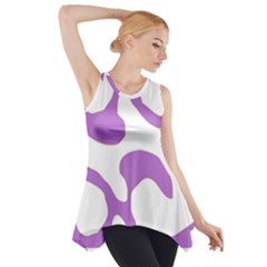 Abstract Pattern Purple Swirl T- Shirt Abstract Pattern Purple Swirl T- Shirt Side Drop Tank Tunic by maxcute