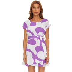 Abstract Pattern Purple Swirl T- Shirt Abstract Pattern Purple Swirl T- Shirt Puff Sleeve Frill Dress by maxcute