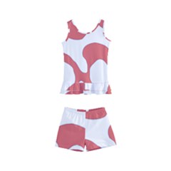 Abstract Pattern Red Swirl T- Shirt Abstract Pattern Red Swirl T- Shirt Kids  Boyleg Swimsuit