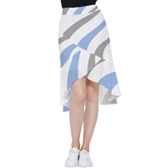 Abstract Pattern T- Shirt Abstract Pattern 4 Frill Hi Low Chiffon Skirt by maxcute