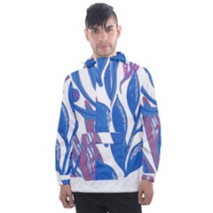 Abstract Patterns T- Shirt Orange Aquatic Print T- Shirt Men s Front Pocket Pullover Windbreaker by maxcute