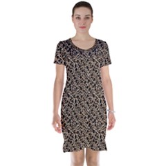 Purple Leopard 05 Short Sleeve Nightdress