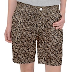 Purple Leopard 05 Pocket Shorts by DinkovaArt