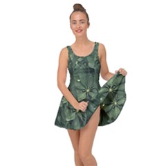 Leaves Closeup Background Photo1 Inside Out Casual Dress by dflcprintsclothing