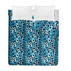 Blue Leopard Duvet Cover Double Side (Full/ Double Size)