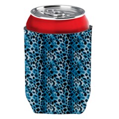 Blue Leopard Can Holder