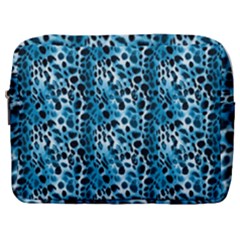 Blue Leopard Make Up Pouch (large)